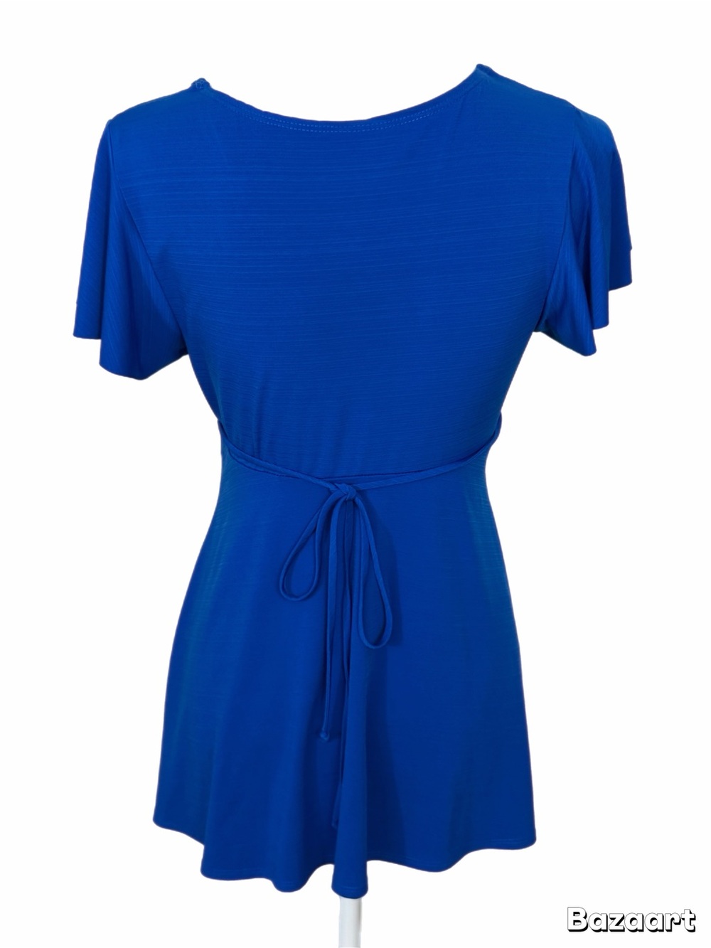 Heart Soul Royal Blue V-Neck Empire Waist Flowy Top Women’s Medium - Picture 4 of 7